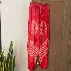 Boheme Red Tie-Dye Pants